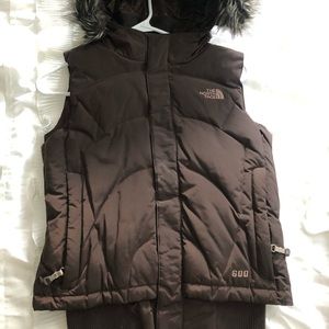 The North Face 600 Vest with Fur Hood